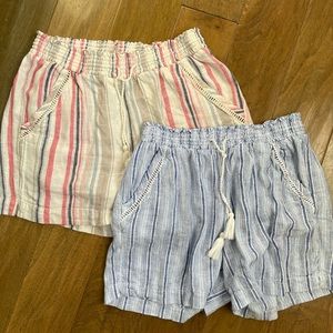 Light weight linen blend shorts